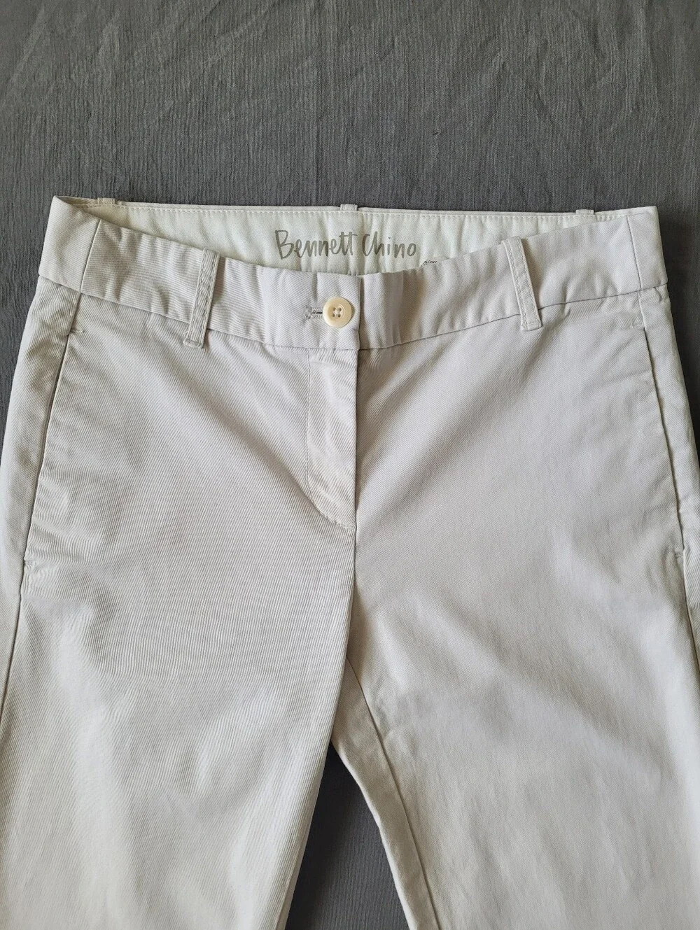 J.Crew Bennett Chino Ivory Cream Slim Straight Leg Pants Women's Size 2